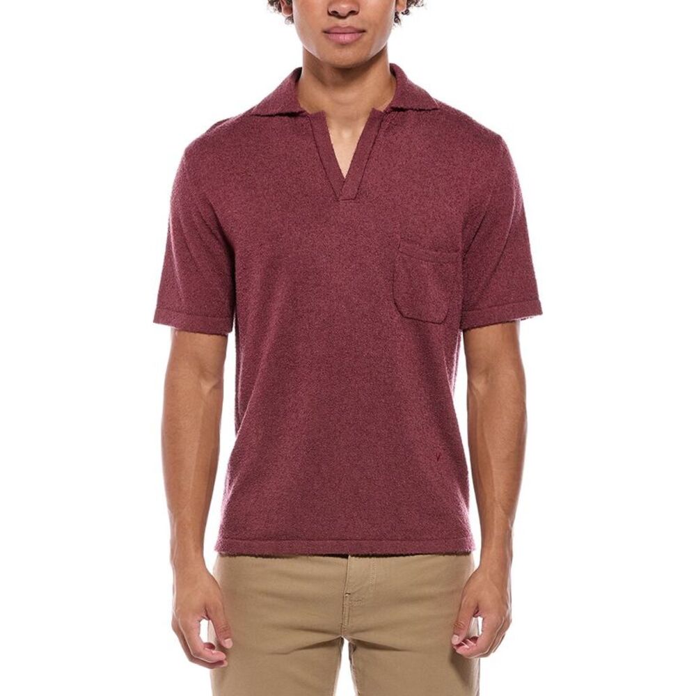 Isaia Mens  Silk & Cashmere-Blend Polo Sweater